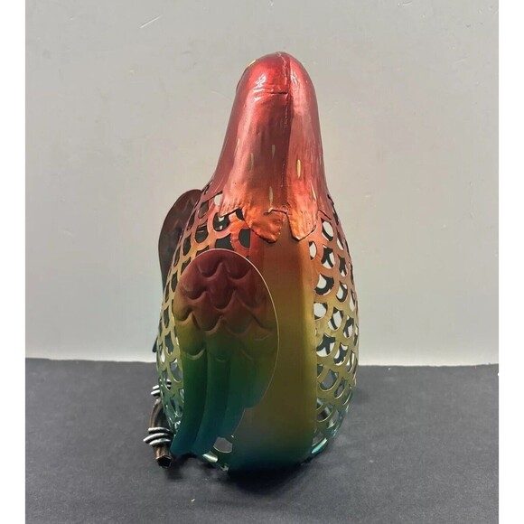 Pink Zebra Metal Parrot Warmer Wax Melt Shade Decor Art 9.5" Tall New In Box - Picture 4 of 10